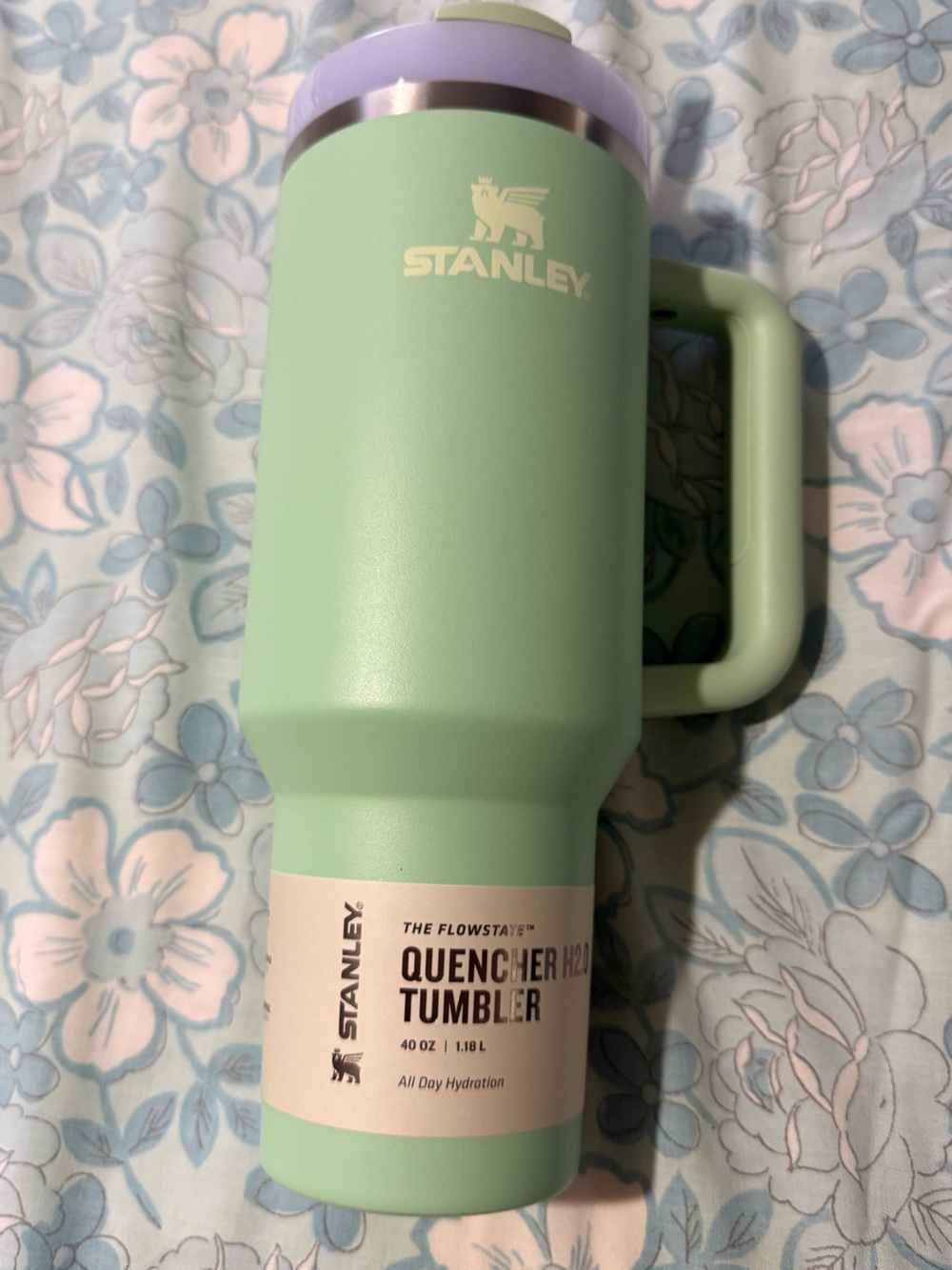 Stanley Mint Green Tumbler with Lavender Lid - Picture 2 of 9